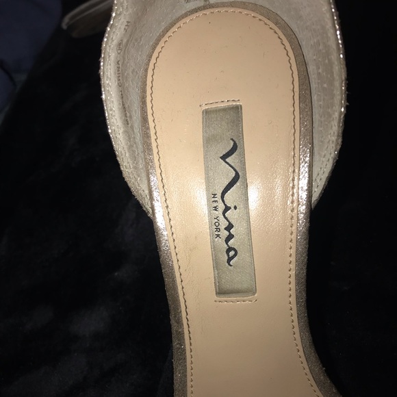 Gold sparkle platform heels - Picture 4 of 4